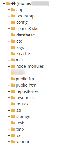 Direktori tree user cpanel berantakan